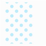 Polka Dots - Light Blue on White Large Garden Flag (Two Sides)