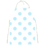 Polka Dots - Light Blue on White Full Print Apron