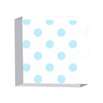 Polka Dots - Light Blue on White 4 x 4  Acrylic Photo Block