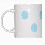 Polka Dots - Light Blue on White White Mug