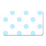 Polka Dots - Light Blue on White Magnet (Rectangular)