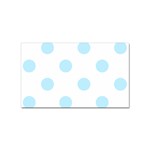 Polka Dots - Light Blue on White Sticker Rectangular (10 pack)
