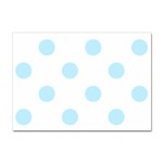 Polka Dots - Light Blue on White Sticker A4 (100 pack)