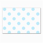 Polka Dots - Light Blue on White Postcard 4 x 6  (Pkg of 10)