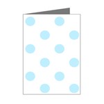Polka Dots - Light Blue on White Mini Greeting Card