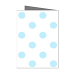 Polka Dots - Light Blue on White Mini Greeting Cards (Pkg of 8)