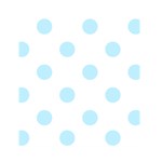 Polka Dots - Light Blue on White Greeting Card 4.5  x 6 