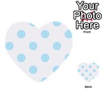 Polka Dots - Light Blue on White Multi-purpose Cards (Heart)