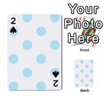 Polka Dots - Light Blue on White Playing Cards 54 Designs