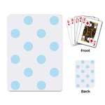 Polka Dots - Light Blue on White Playing Cards Single Design