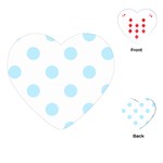 Polka Dots - Light Blue on White Playing Cards (Heart)