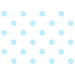 Polka Dots - Light Blue on White Birthday Cake 3D Greeting Card (7x5)