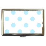 Polka Dots - Light Blue on White Cigarette Money Case