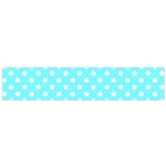 Polka Dots - White on Electric Blue Flano Scarf (Small)
