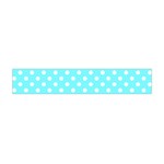 Polka Dots - White on Electric Blue Flano Scarf (Mini)