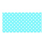 Polka Dots - White on Electric Blue Satin Wrap