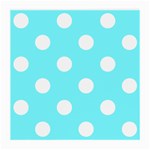 Polka Dots - White on Electric Blue Medium Glasses Cloth