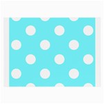 Polka Dots - White on Electric Blue Large Glasses Cloth