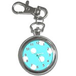 Polka Dots - White on Electric Blue Key Chain Watch
