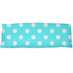 Polka Dots - White on Electric Blue Body Pillow Case (Dakimakura) (One Side)