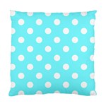 Polka Dots - White on Electric Blue Standard Cushion Case (Two Sides)