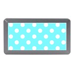 Polka Dots - White on Electric Blue Memory Card Reader (Mini)