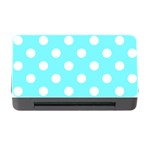 Polka Dots - White on Electric Blue Memory Card Reader with CF