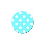 Polka Dots - White on Electric Blue Golf Ball Marker (10 pack)