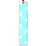 Polka Dots - White on Electric Blue Large Book Mark