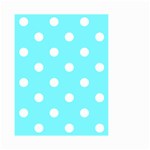 Polka Dots - White on Electric Blue Small Garden Flag (Two Sides)
