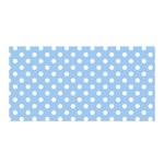 Polka Dots - White on Baby Blue Satin Wrap