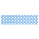 Polka Dots - White on Baby Blue Satin Scarf (Oblong)