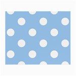 Polka Dots - White on Baby Blue Small Glasses Cloth