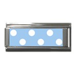 Polka Dots - White on Baby Blue Superlink Italian Charm (9mm)