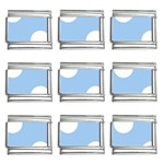 Polka Dots - White on Baby Blue 9mm Italian Charm (9 pack)