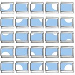 Polka Dots - White on Baby Blue 9mm Italian Charm (25 pack)
