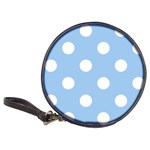Polka Dots - White on Baby Blue Classic 20-CD Wallet