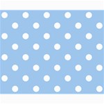 Polka Dots - White on Baby Blue Collage 8  x 10 