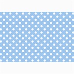 Polka Dots - White on Baby Blue Collage 12  x 18 