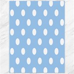 Polka Dots - White on Baby Blue Canvas 12  x 16 
