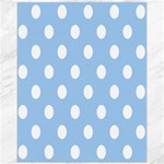 Polka Dots - White on Baby Blue Canvas 16  x 20 