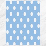 Polka Dots - White on Baby Blue Canvas 18  x 24 