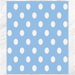 Polka Dots - White on Baby Blue Canvas 20  x 24 