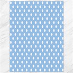 Polka Dots - White on Baby Blue Canvas 36  x 48 