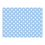 Polka Dots - White on Baby Blue Double Sided Flano Blanket (Mini)