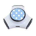 Polka Dots - White on Baby Blue Portable USB Hub (One Side)