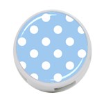 Polka Dots - White on Baby Blue 4-Port USB Hub (One Side)