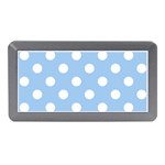 Polka Dots - White on Baby Blue Memory Card Reader (Mini)