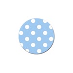 Polka Dots - White on Baby Blue Golf Ball Marker (10 pack)