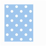 Polka Dots - White on Baby Blue Small Garden Flag (Two Sides)